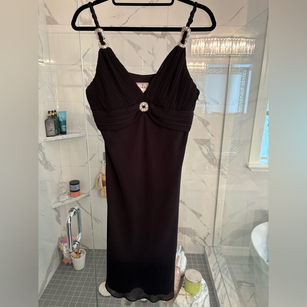 Vintage year 2K Joseph Ribkoff  little black dress with sparkling embellishments